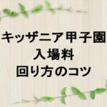 キッザニア甲子園の入場料や予約購入は？割引や回り方のコツは？