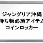 ジャングリア沖縄の持ち物の必須アイテムは？ロッカーや無料休憩所は？