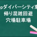 Zeppダイバーシティ東京の帰りの混雑回避のコツは？穴場の駐車場は？