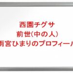 西園チグサの前世(中の人)は雨宮ひまりの理由は?プロフィールや彼氏やSNSは?