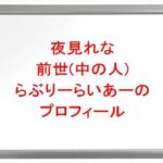 夜見れなの前世(中の人)はらぶりーらいあーの理由は？プロフィールやSNSや彼氏は？
