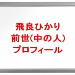 飛良ひかりの前世は誰？中の人の顔バレや年齢や本名やプロフィールは？結婚や彼氏やSNSは？