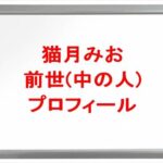 猫月みおの前世は？中の人の顔バレや年齢や本名やプロフィールは？結婚や彼氏やSNSは？
